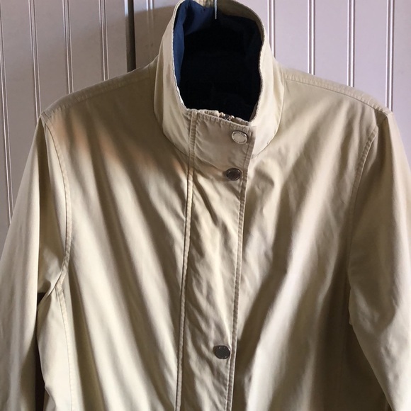 London Fog - vintage spring jacket. Butter yellow + navy blue. Windbreaker. - Picture 7 of 9